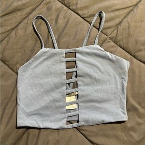Stylish Light Blue Strappy Women's Top